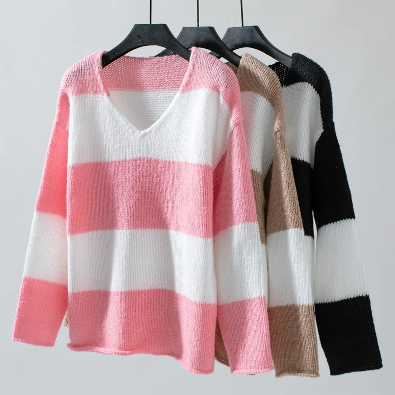Winter Fashion Streetwear Knitwear Casual Loose Knitted Pulovers
