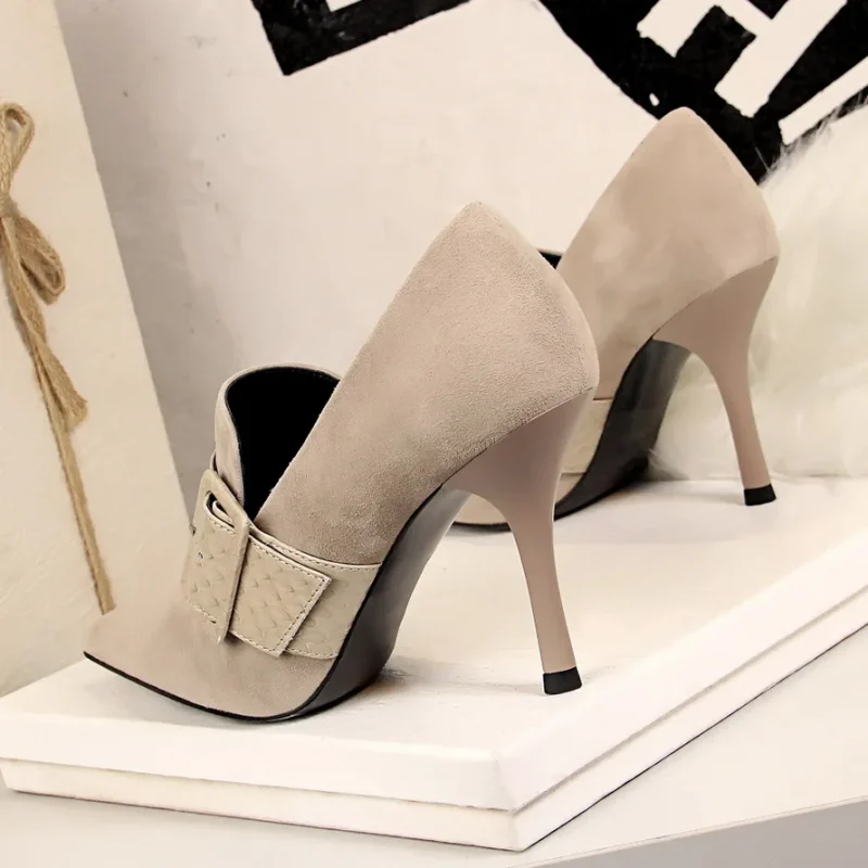 Women 9.5cm High Heels Punk Pumps Escarpins Elegant Lady - Image 3