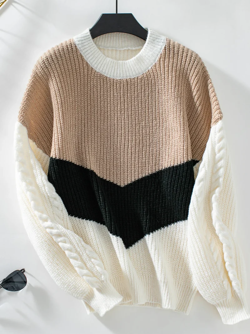 Winter Loose Twisted Long Sleeve Knit Sweaters - Image 12