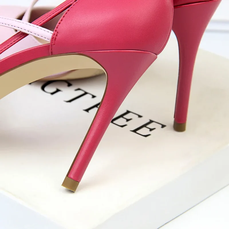 Summer Women 9.5cm High Heels Sandals Nightclub Stripper - Image 18