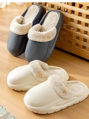 Women’s Slippers Plush Soft Sole Shoes Fashion Warm Slippers For Home