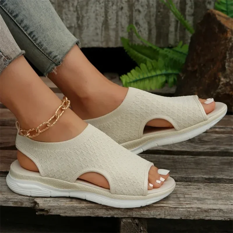 Beach Sandal for Men Casual Round Toe Solid Color Plus Size Sports Slippers - Image 3