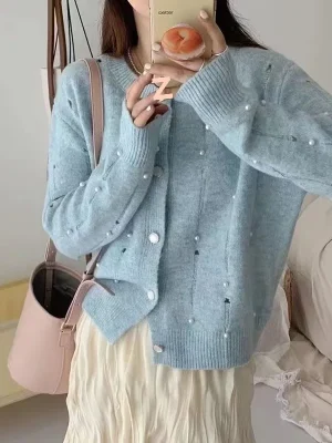 Women’s Spring Autumn Korean Fashion Knitted Cardigan