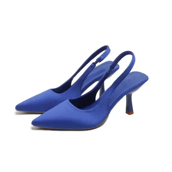 Women's Sandals Fashion Pointed Toe Shallow Mouth Stiletto Heels - Image 4