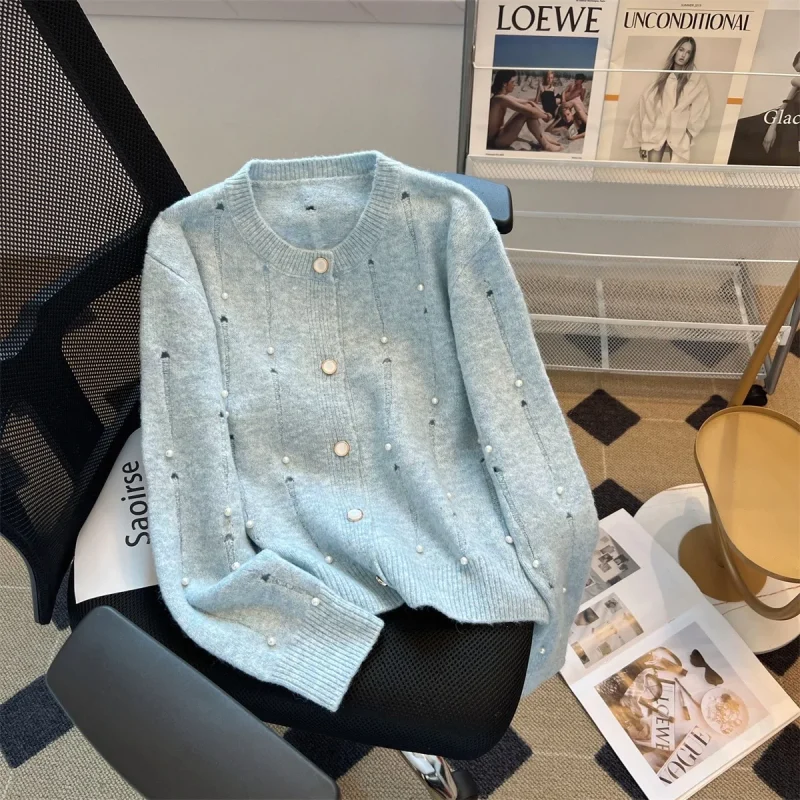 Women's Spring Autumn Korean Fashion Knitted Cardigan - Image 7