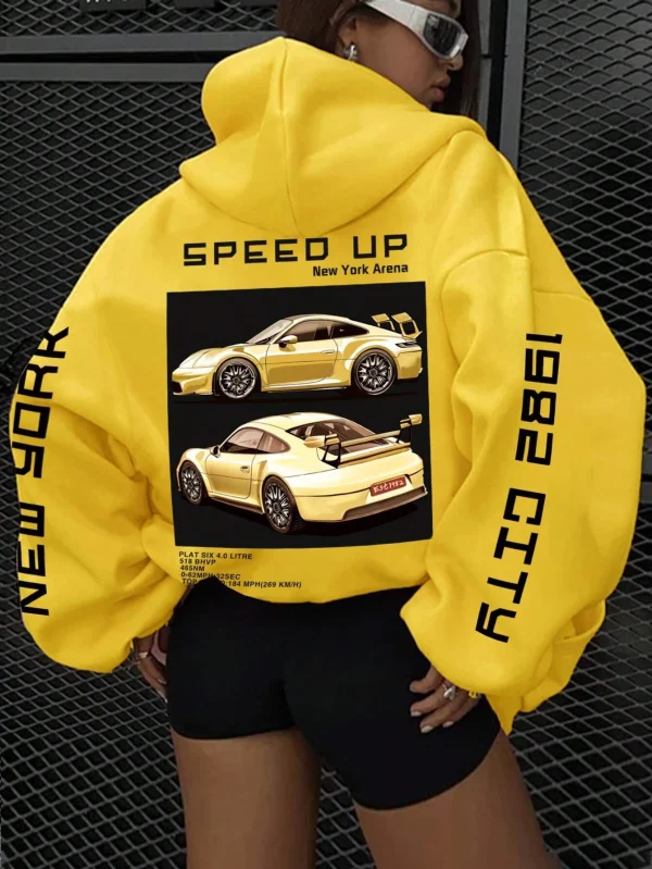 Winter Fashion Women's Hoodie New Hot Selling Car Logo Printing