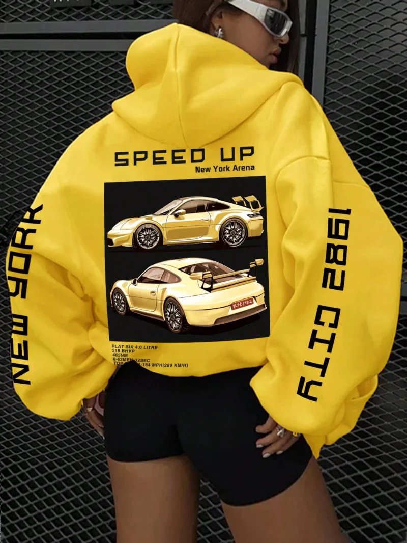 Winter Fashion Women's Hoodie New Hot Selling Car Logo Printing