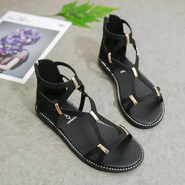 Strappy Flat Sandals Women Soft-soled Comfortable and Lightweight Soft-soled - Image 5