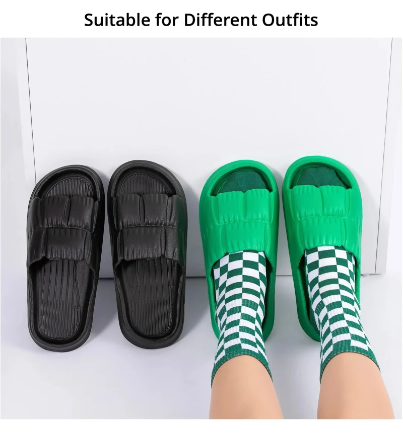 Women Soft Sole Cloud Slippers Thick Platform Indoor Outdoor Beach Sandals - Image 9