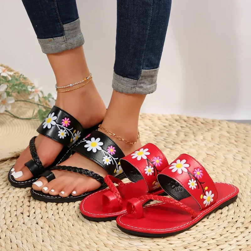 Ladies Summer Solid Colour Simple Retro Ankle Strap Round Head - Image 10