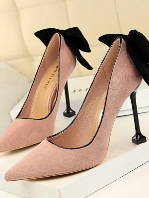 Women 5.5cm 8cm 9.5cm High Heels Patchwork Pumps Lady