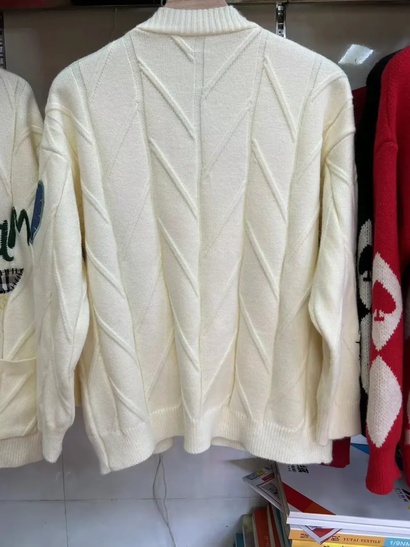 Heart Embroidery Knitted Cardigan Women 2024 Autumn - Image 7