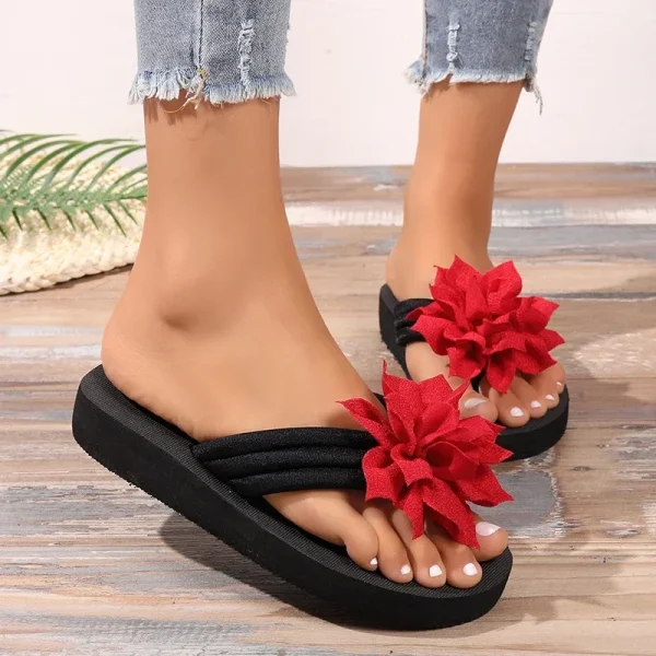 Summer Beach Shoes for Women 2024 New Fashion Flower Women's