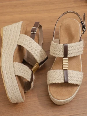 Wedding Sandals for Women Ladies Casual Vintage Woven