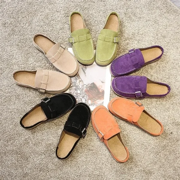 Women Casual Solid Color Shoes Light Round Toe Half Slippers - Image 7