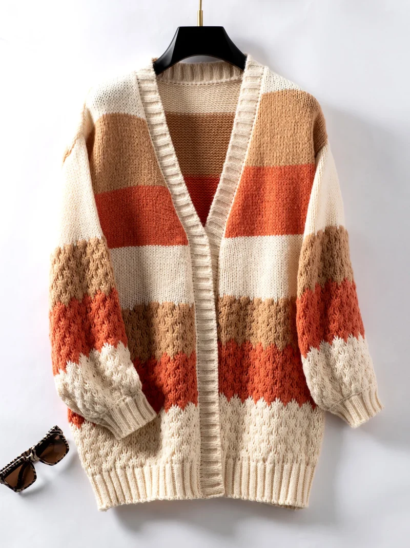 Casual Loose Lantern Sleeve Knitted Sweater Outerwear 2024 - Image 12