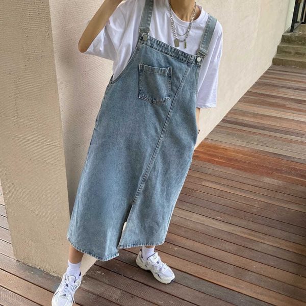 Summer Denim Overall Dress Women Sleeveless Jeans Dresses Fashion - Image 8