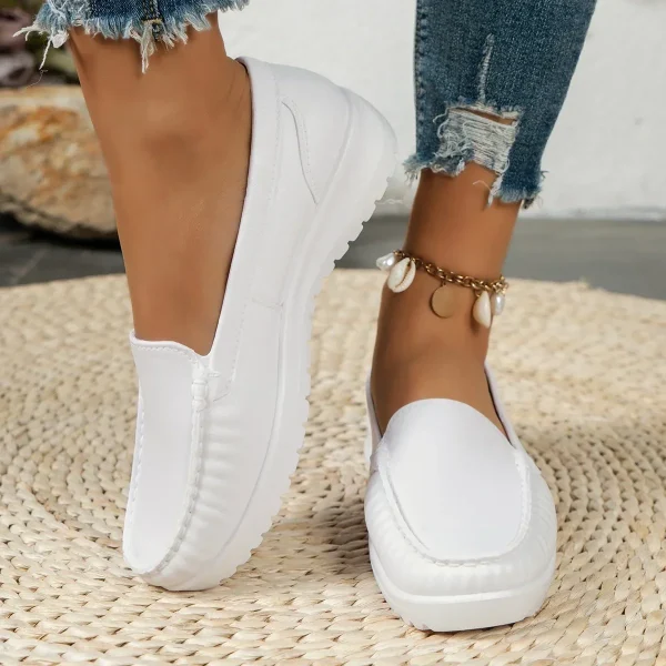 Autumn Casual Fashion Round Toe Flat Solid Color Comfortable - Image 10