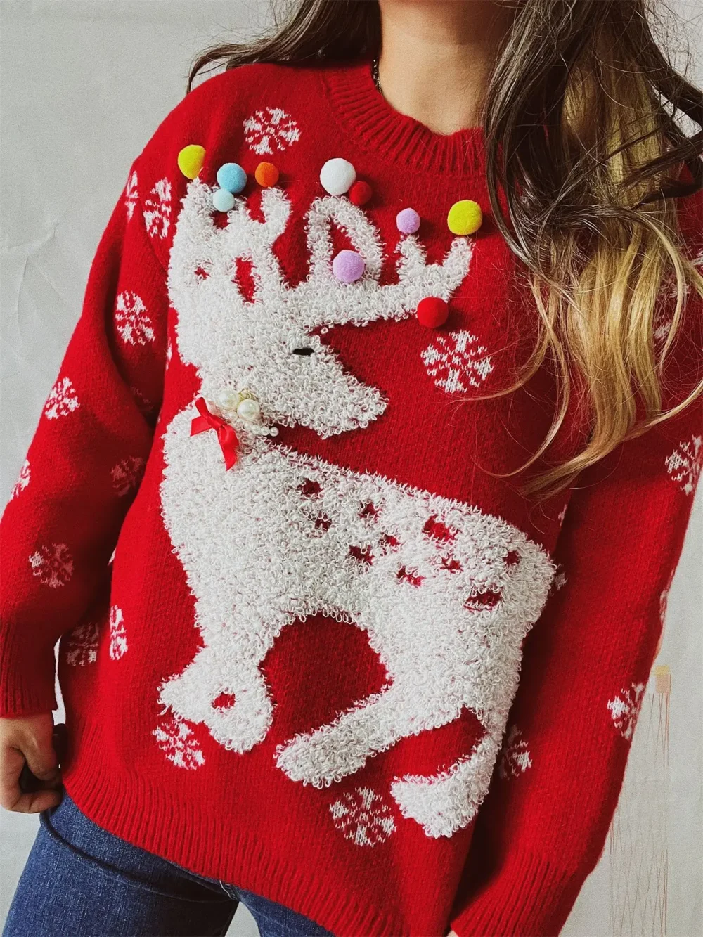Christmas Sweater O Neck Pullover Women 2023 Autumn - Image 7