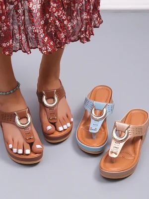 Candy Color Metal Chain Slippers Square Toe Summer Sandals Shoes Women