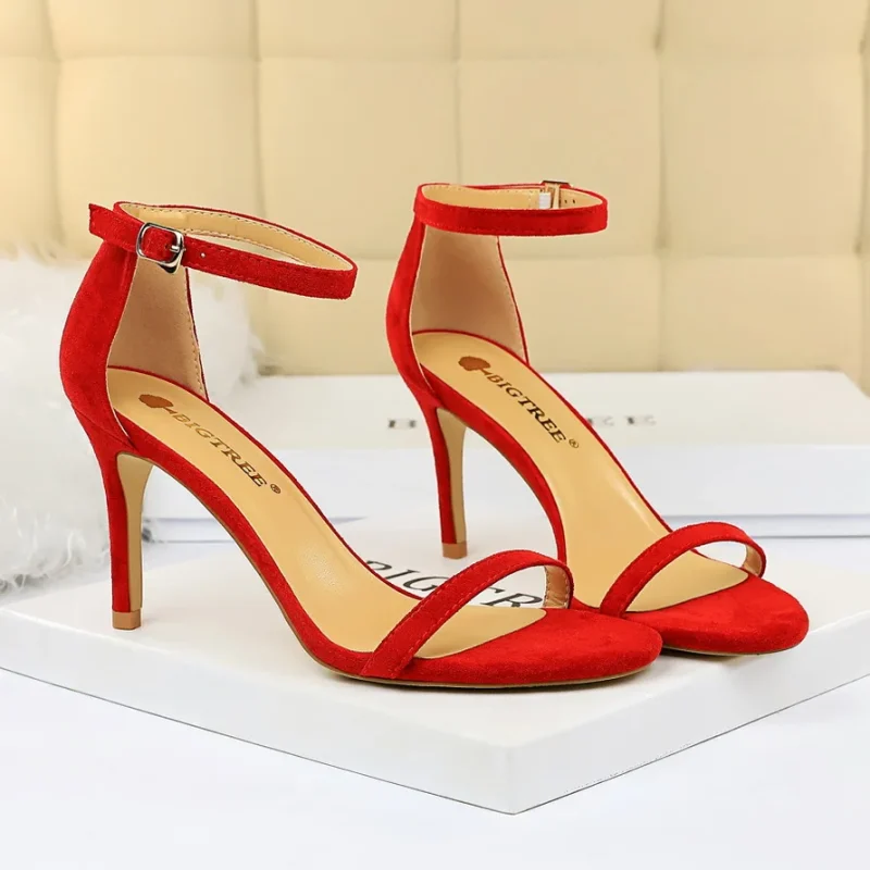 Summer Women 8cm 11cm High Heels Suede Platform Sandals Lady - Image 12
