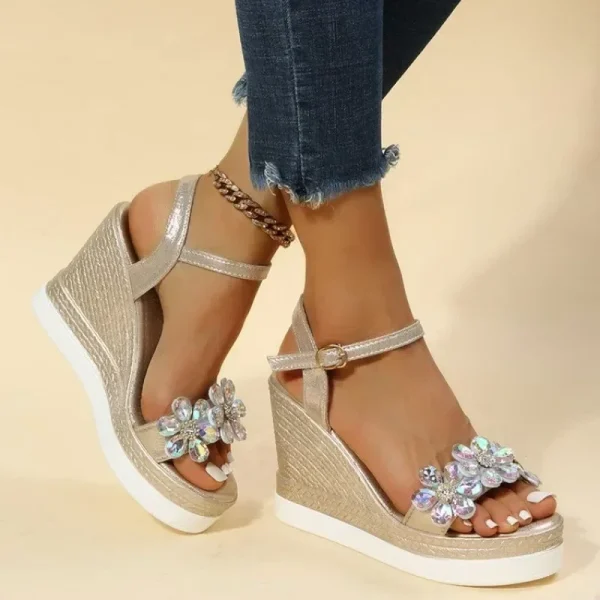 Women Summer Wedge Heel Sandals Platform Sandals Strap Open Toe - Image 4