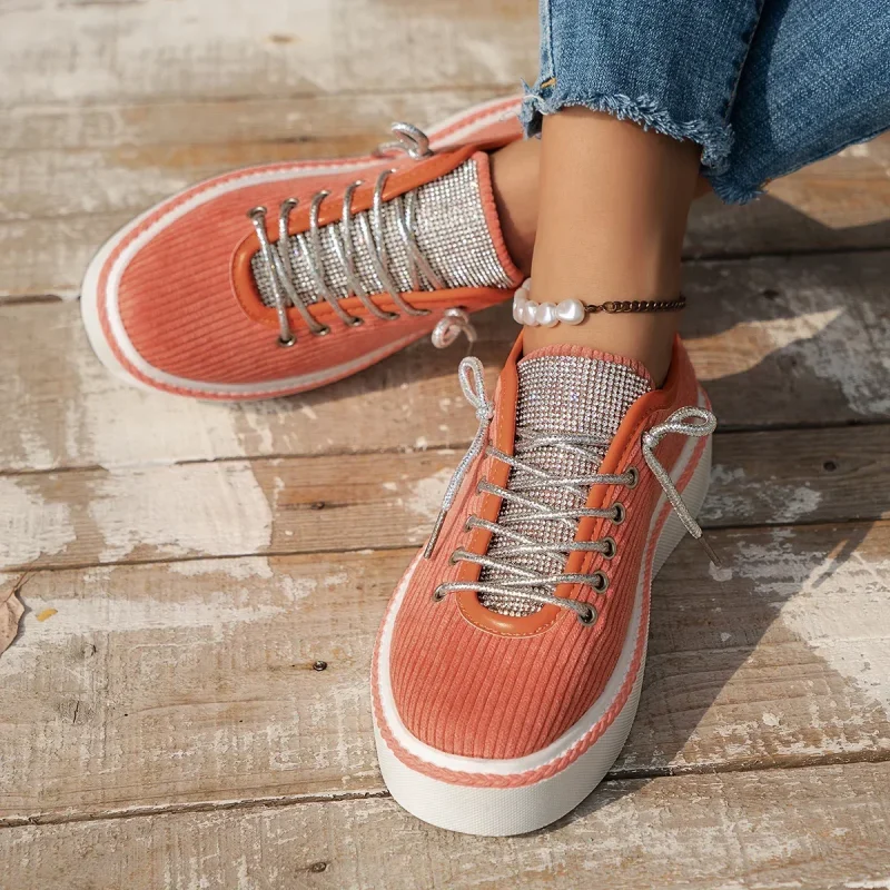 Women's Low-top Vulcanized Shoes Round Toe Casual Shoes Flat - Image 12