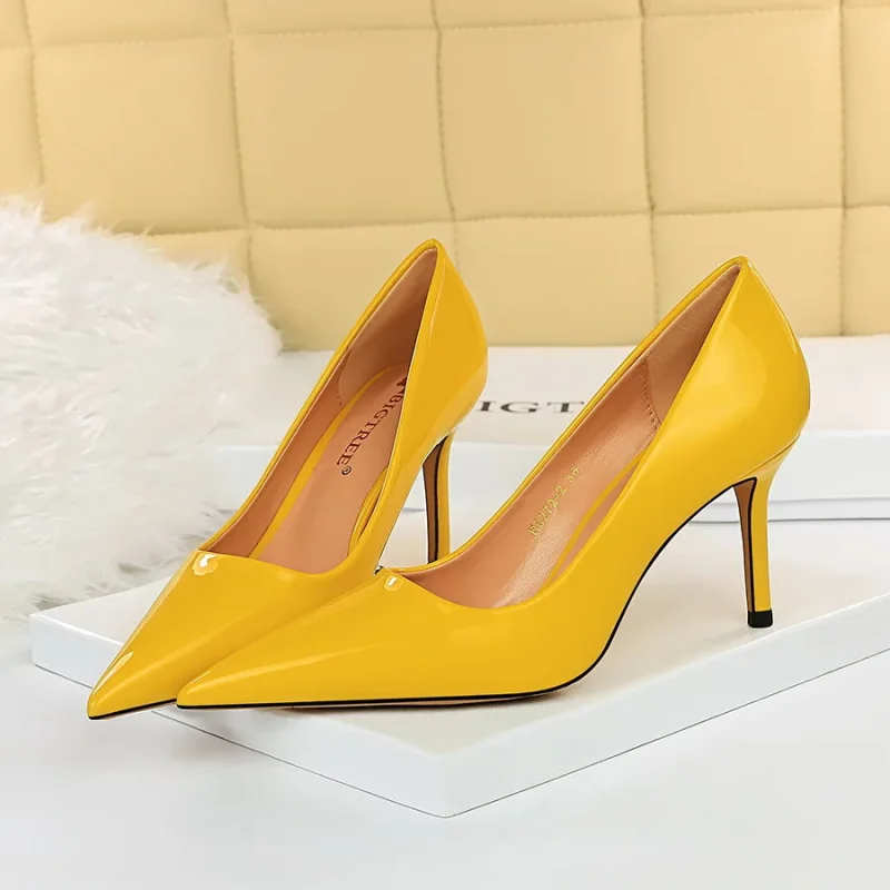 Women 8.5cm High Heels Scarpins Pumps Lady - Image 16