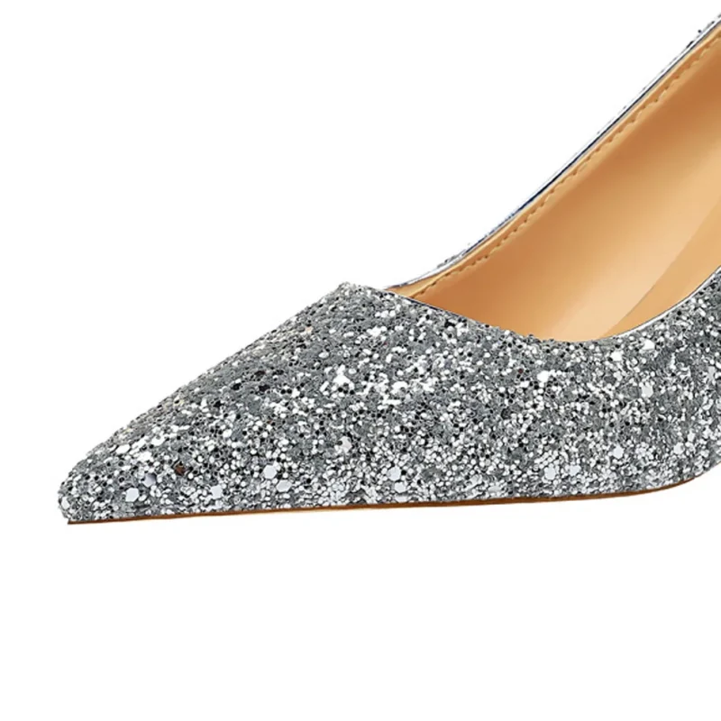 Women 7cm 9.5cm High Heels Pumps Wedding Bridal - Image 13