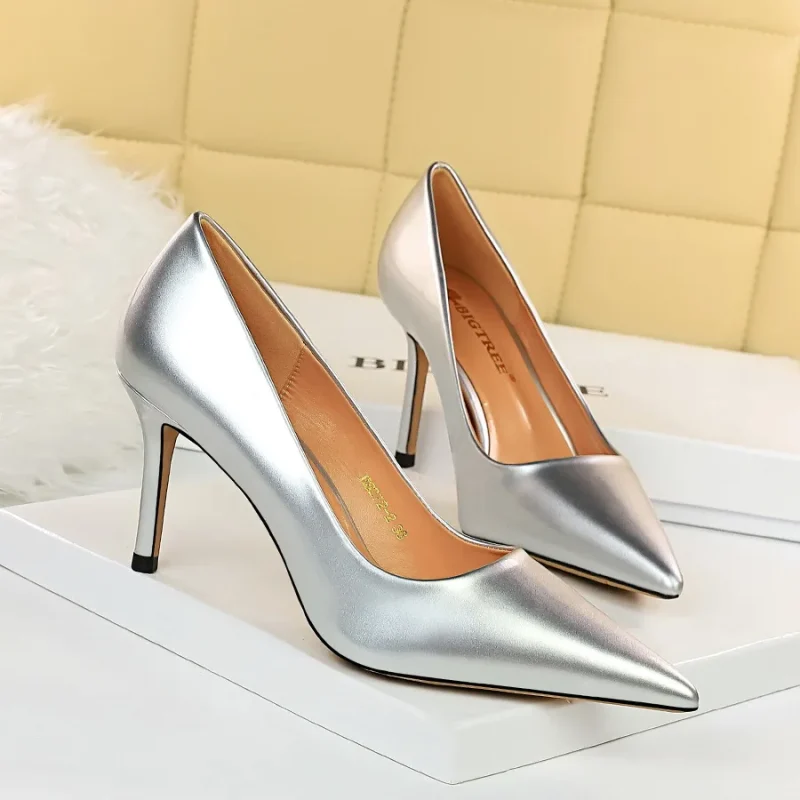 Women 8.5cm High Heels Scarpins Pumps Lady - Image 19