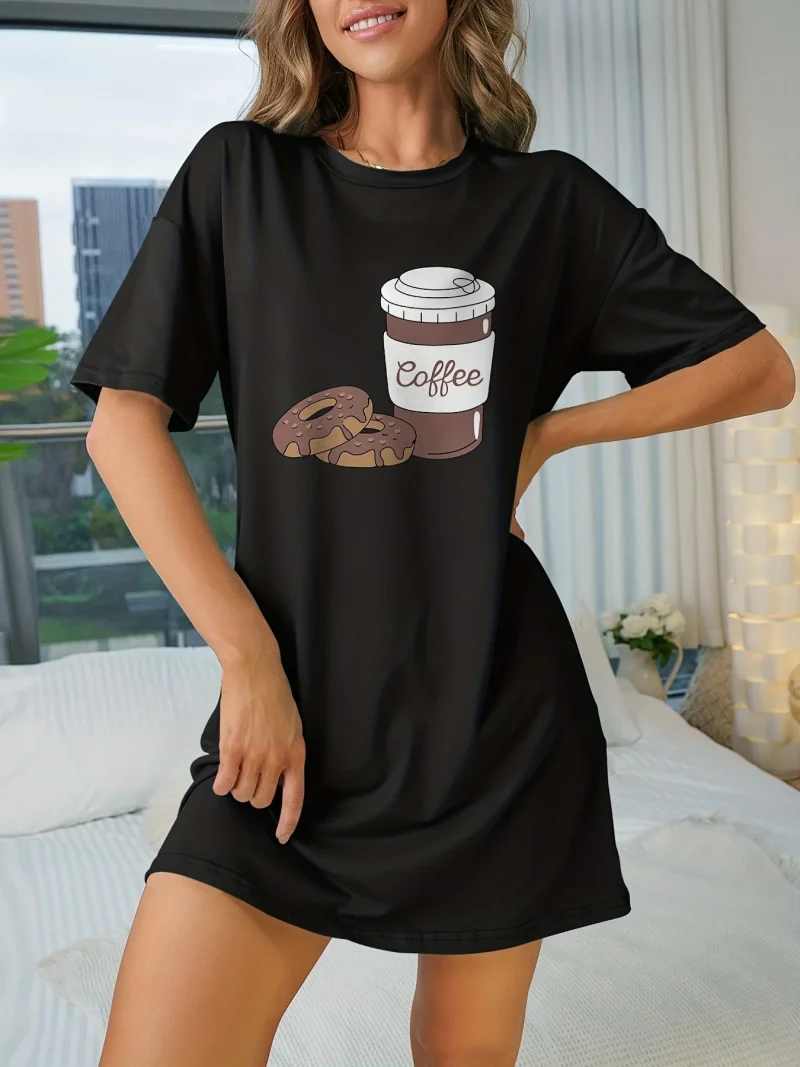Women's Home Sleeping Dresses Plus Size Women's Loose Dresses - Image 2