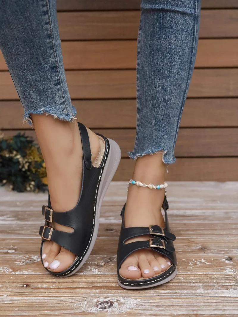 Women's Wedge Sandals Summer Large Size Women's Shoes - Image 5