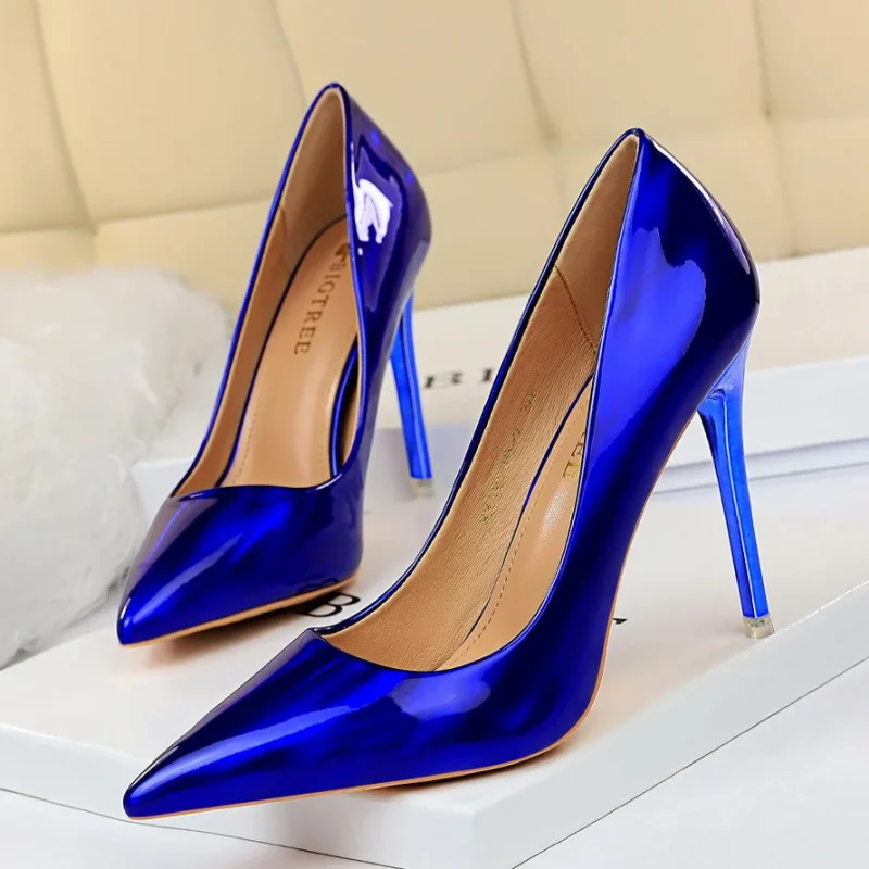 Women Fetish 10.5cm High Heels Pumps Wedding Bridal - Image 2