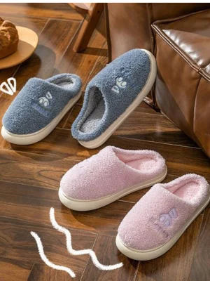 Women’s Slippers Home Winter Warm Fur Slippers Fashion Style Slippers