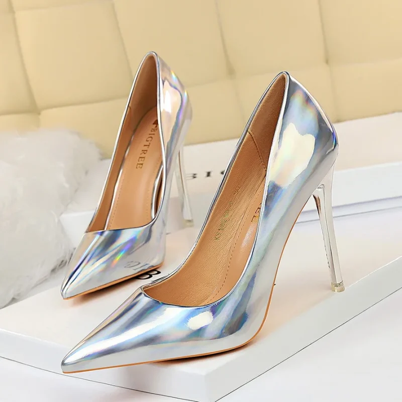 Women Fetish 10.5cm High Heels Pumps Wedding Bridal - Image 15