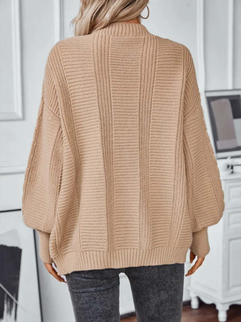 Twist Cross Single Breasted Knitted Cardigan Women's Autumn - Image 12
