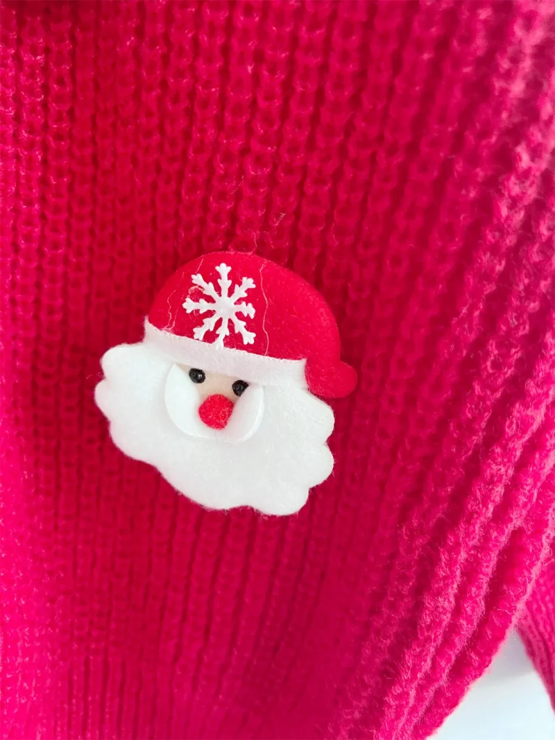 Christmas Sweater For Women Cute Santa Claus 3D Decoration - Image 13