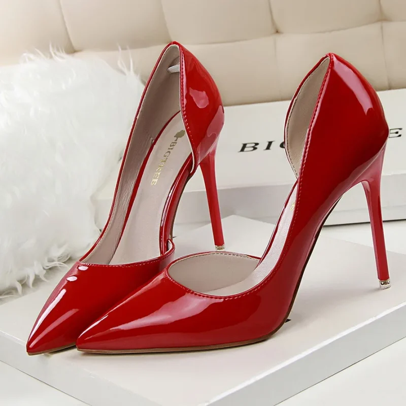 Wedding Bridal Scarpins Short Heels Lady Sexy Hollow Party Shoes - Image 4