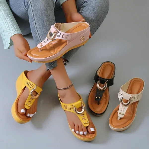 Women's Sandals Rome Wedges Slippers Causal Platform Beach Shoes