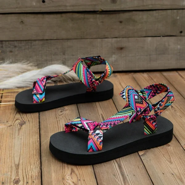 Summer Flat Women's Shoes Hemp Rope Set Foot Beach Sandals Outdoor - Image 11