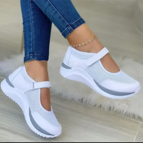 Autumn Outdoor Breathable Mesh Shoes Women Casual Platform Sneakers - Image 2