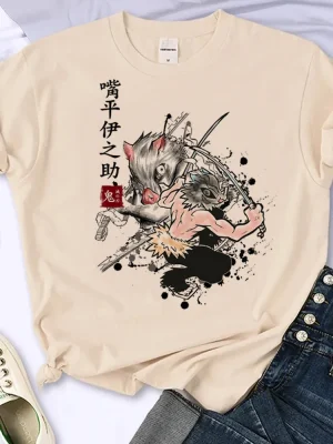 Demon Slayer Pattern T Shirt Women Girl Clothes