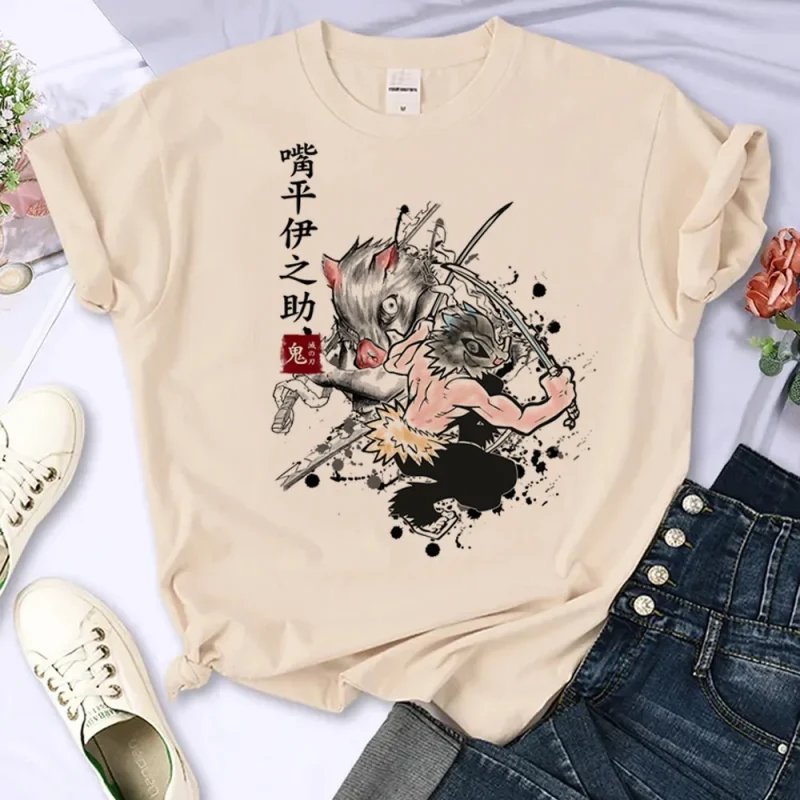 Demon Slayer Pattern T Shirt Women Girl Clothes