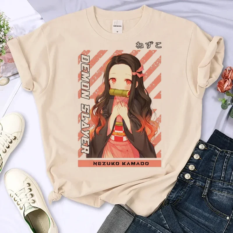 Demon Slayer Pattern T Shirt Women Girl Clothes - Image 4