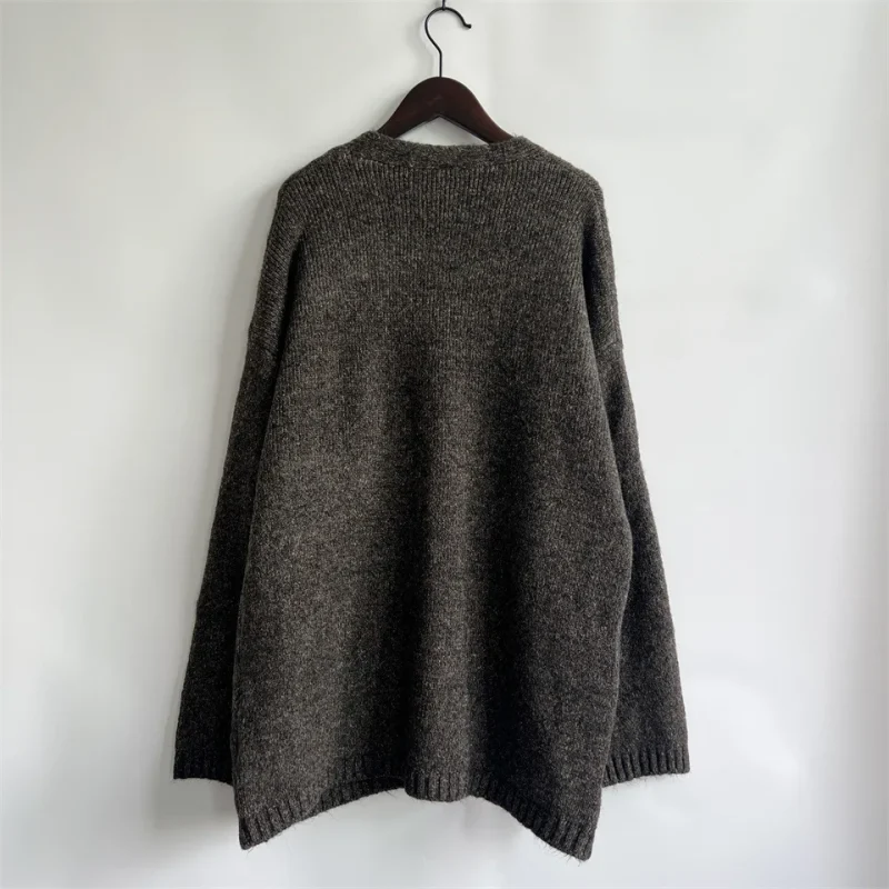 Long Sleeve Pockets Sweater Coat Womens Clothing - Image 16