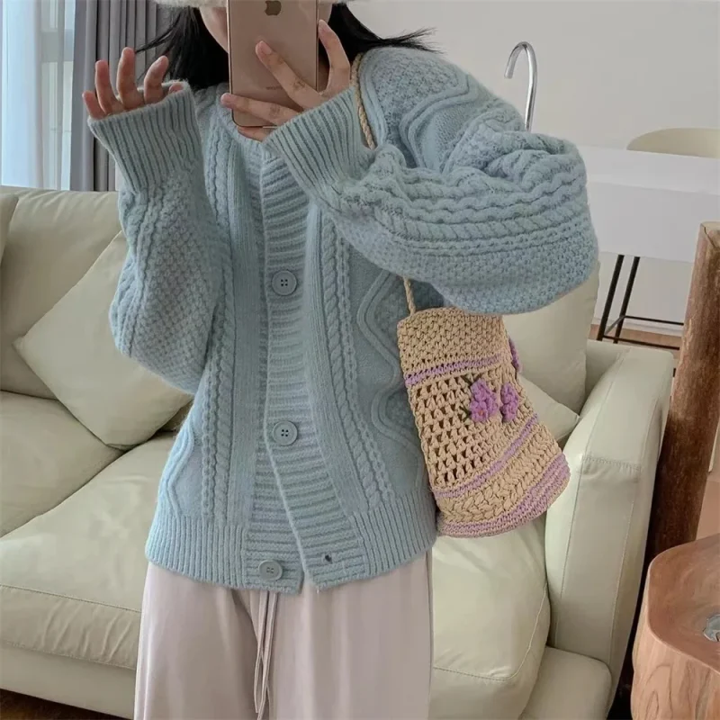Winter Clothes Twists Cardigan Women 2024 New Loose Korean - Image 9