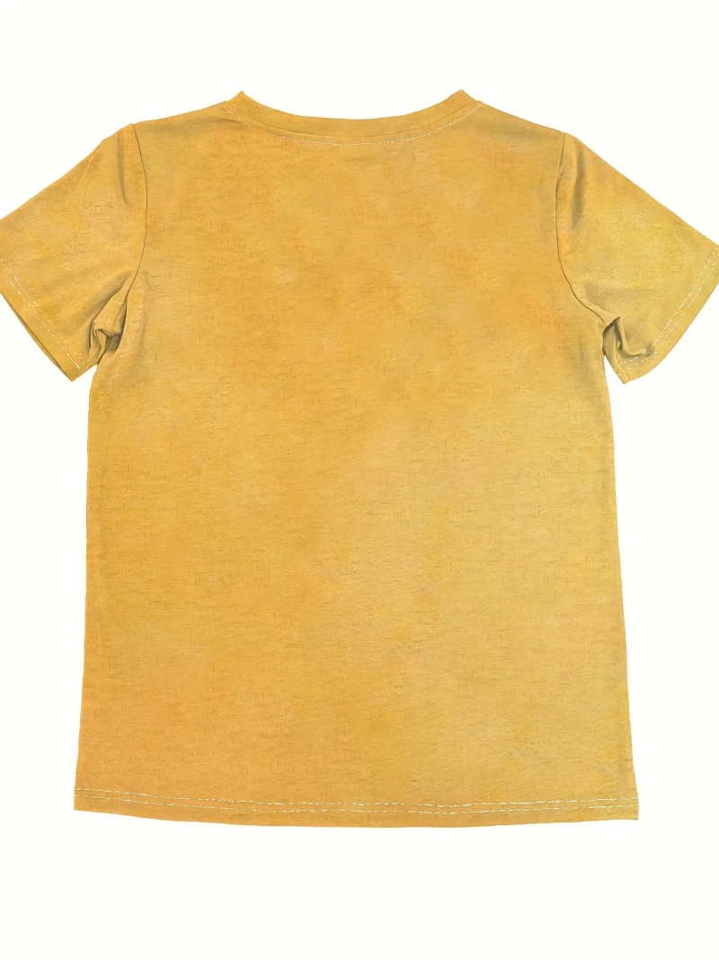 Dog Print Short Sleeve Tee Women's Summer Street Vintage Tee - Image 4