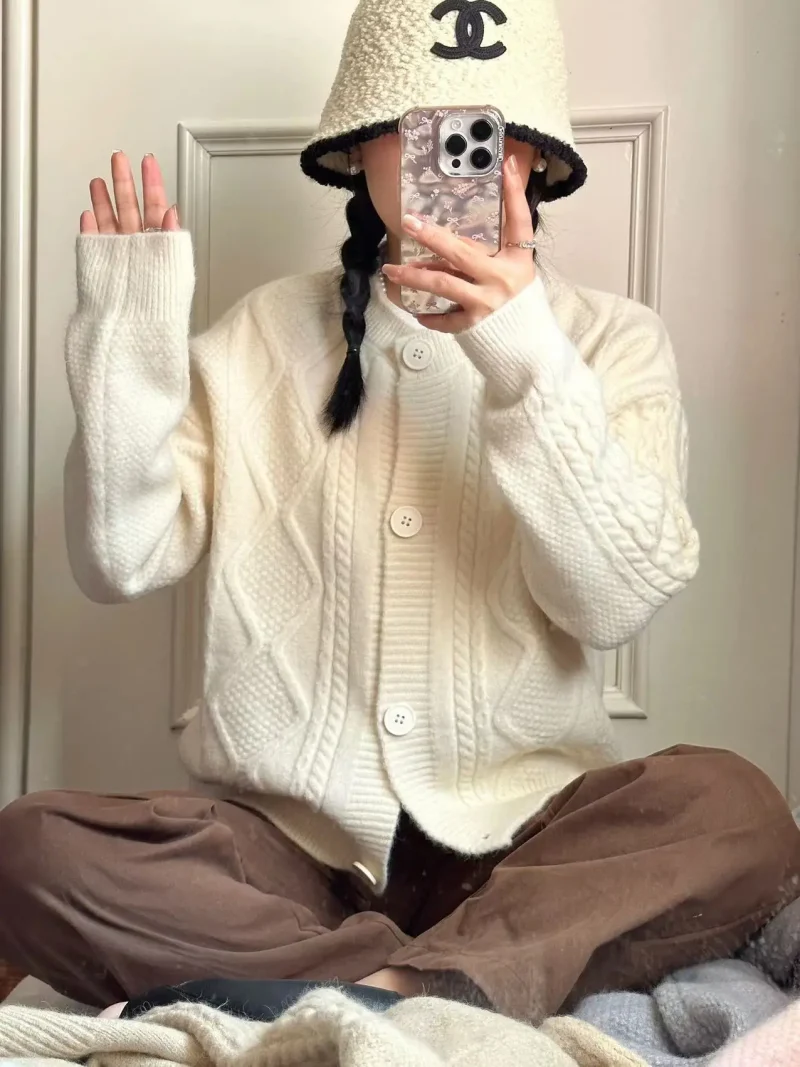 Winter Clothes Twists Cardigan Women 2024 New Loose Korean - Image 16