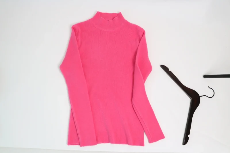 Half Turtleneck Knitted Sweater Women 2024 Autumn - Image 12