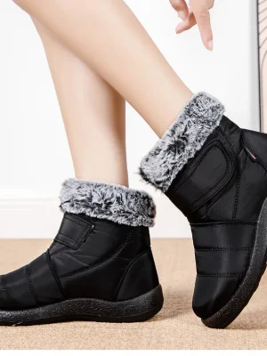 Women Boots Keep Warm Fur Botas Mujer Elegant Ankle Boots For Women